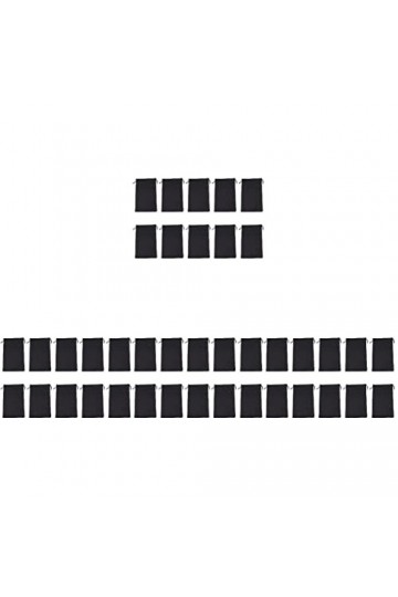 INOOMP 100 Pcs Tirage Étui de Transport Lunettes Neige Pochette Pratique Doux Extérieur Lunettes Noir Étuis Titulaire Gadgets