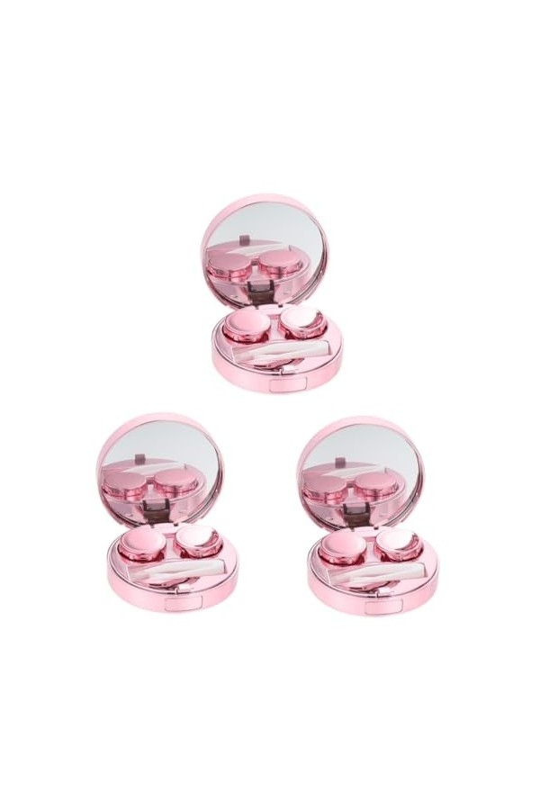 KALLORY 3 Ensembles Étui À Lunettes Porte-Étui Conteneurs Étui De Voyage Étui À Lunettes De Voyage Kit De Nettoyage Support P