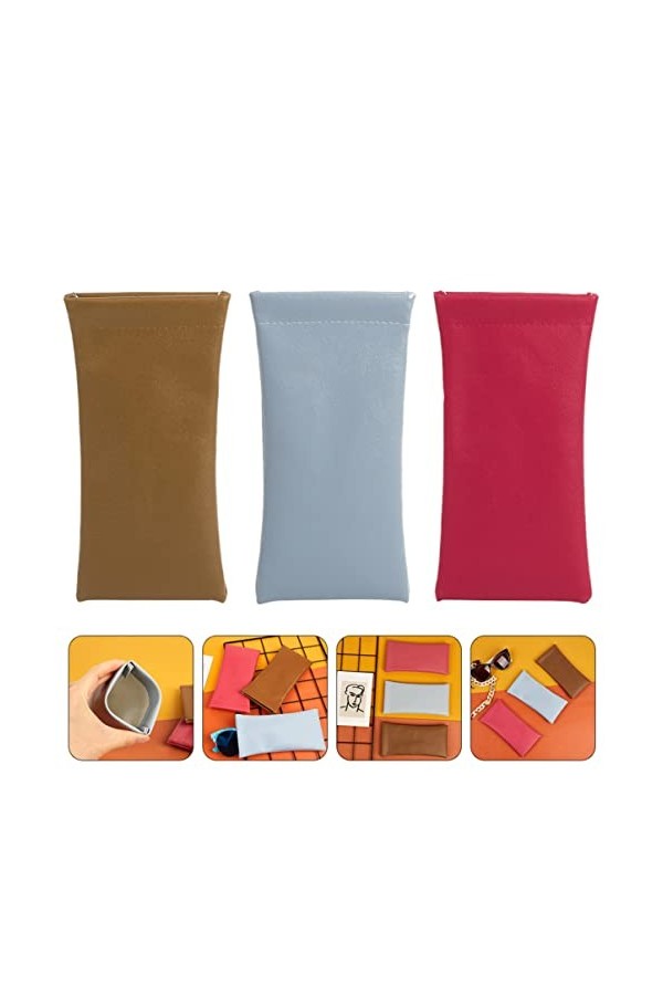 FRCOLOR 12 Pièces Sac à Lunettes Organisateur Portatif De Lunettes De Soleil Lunettes De Mode Pour Femmes Pochette Souple Pou