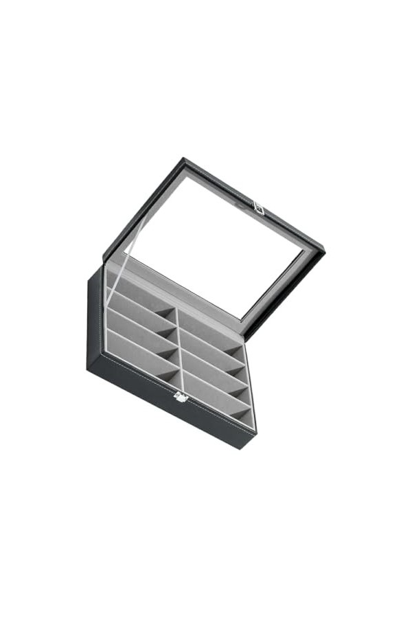 vreplrse Étui à lunettes en cuir, pas facile à déformer et Anti-corrosion, ligne lisse, présentoir de lunettes de soleil, boî