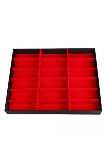 ANKROYU 1 Pièces 18 Grilles Support Vitré De Soleil, Vitrine De Lunettes Multiples, Support De Collection De Bijoux Avec Tiro