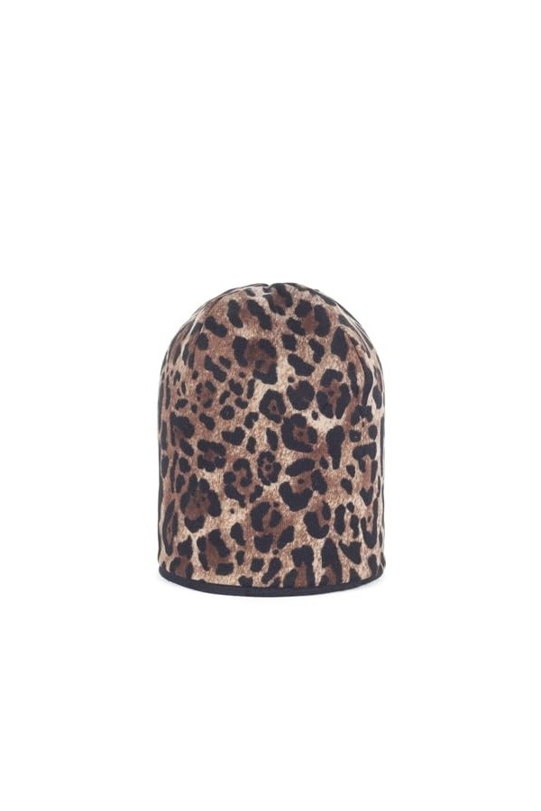 HAT YOU Ensemble dhiver réversible pour femme avec motif léopard, double couche, Spotted, taille unique