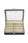 Étui de Rangement pour Lunettes, Grande Boîte de Rangement, Design Transparent, Plusieurs 8 Fentes, Support de Boîtier, Conte