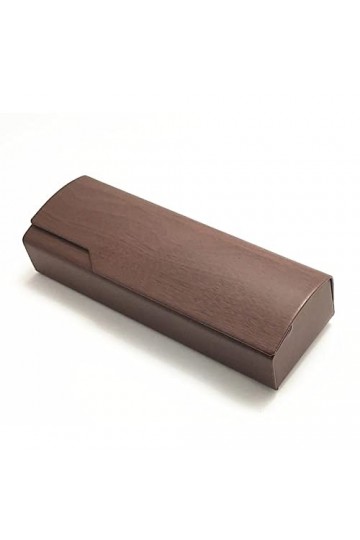 Générique Étui À Lunettes Étui À Miroir en Grain De Bois Anti-écrasement Rétro Minimaliste Étui À Lunettes Presbytes À Couver