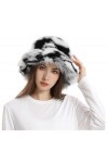 TINAYAUE Bonnet dhiver chaud pour femme - En peluche douce - Chapeau de pêcheur épais - Coupe-vent - Chapeau de loisirs - Fa