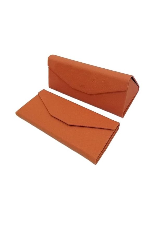 HEIMP Étui Rigide en Cuir Triangulaire Pliable for Lunettes Lunettes de Soleil lentille conteneur boîte Sac à Main Accessoire