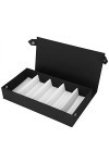 01 02 015 Boîte de rangement pour lunettes de soleil, étui de protection pour lunettes portable résistant à lusure, 5 grille