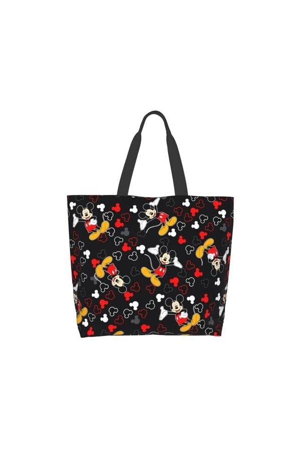 mi c-k-e-y Mouse Grand sac fourre-tout à bandoulière décontracté réutilisable pour femme Sac à bandoulière Sac à main pour co