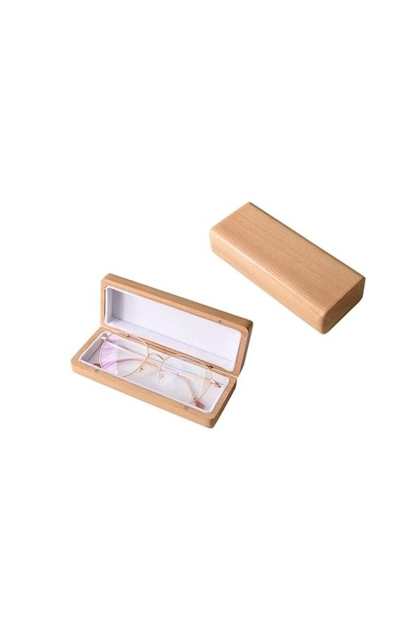 TOOSII Accessoires Pride pour Femmes Étui à Lunettes Simple, étui à Lunettes en Bois Massif, étui à Lunettes Portable, boîte 