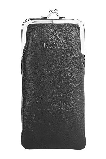 Bagan Étui à lunettes Femme cuir véritable