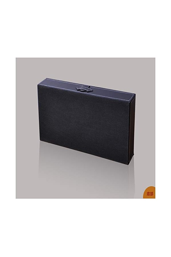 SENFEISM Lunettes boîte de Rangement Organisateur Unisexe Haut de Gamme Mode 5 Fentes en Cuir Lunettes de Soleil Lunettes boî