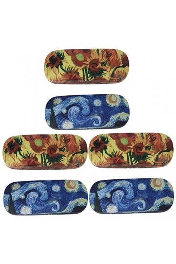 GLSTOY 6 Pièces Boîte à Yeux De Peinture à Lhuile Étuis à Lunettes Pour Hommes Durs Étui à Lunettes Pour Hommes Étui à Lunet