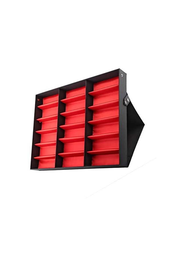 JTLB Présentoir de Lunettes de Soleil à 18 Grilles Premium, Boîte de Rangement Polyvalente pour Lunettes et Bijoux, Organisat