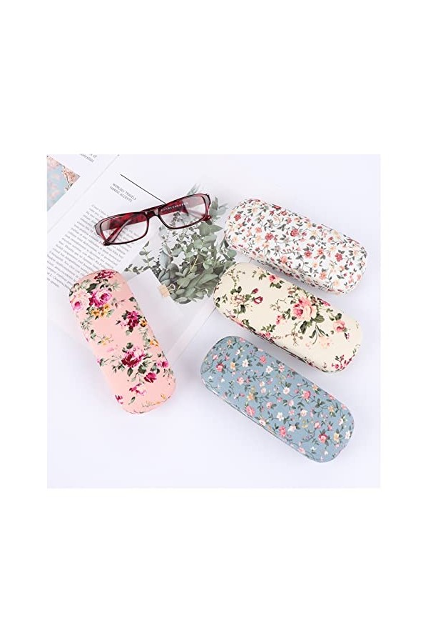 UNbit 1PC Portable tissus Floral étui à lunettes lecture lunettes boîte lunettes de soleil sacs étui à lunettes dur lunettes 