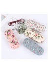 UNbit 1PC Portable tissus Floral étui à lunettes lecture lunettes boîte lunettes de soleil sacs étui à lunettes dur lunettes 