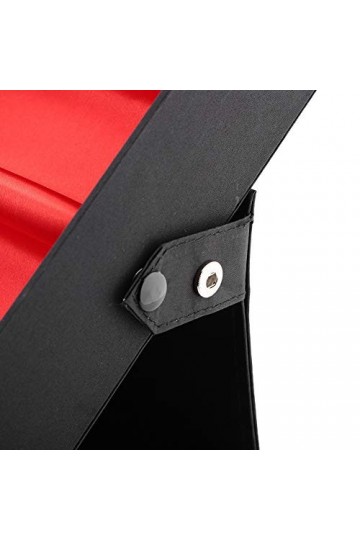 Dioche Présentoir pour lunettes de soleil, étui porte-lunettes avec 18 compartiments, boîte pour lunettes de soleil, noir + r