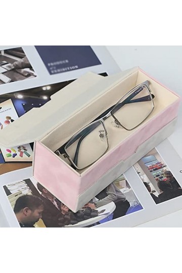 BDRAW Étui à Lunettes Double Couche Portable Voyage Anti-écrasement Lunettes de Soleil à Double Usage Étui à Lunettes Coque R