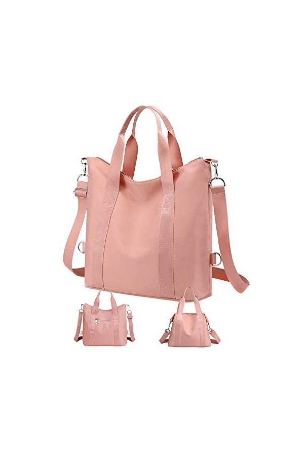 LIVACASA Sac a Main Femme, 13.4 Inch A4 Hydrofuge 2 en 1 Sac Cabas et Sacs Bandoulière,Multifonctionnel de Grande Capacité To