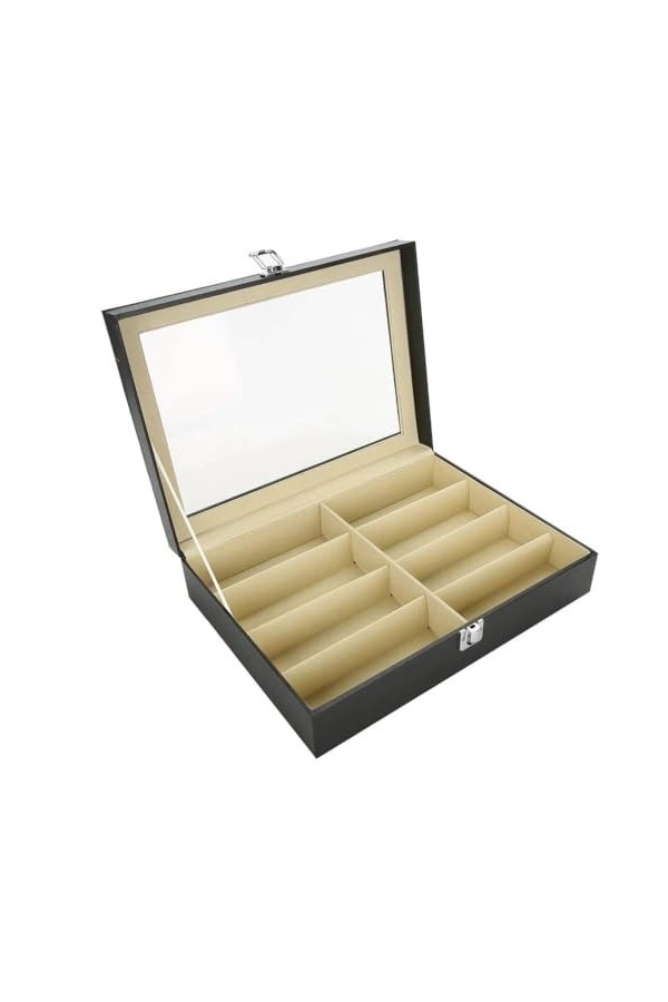 funchic étui de rangement pour lunettes en simili cuir de qualitéérieure – Bote de rangement pour lunettes de soleil avec gri