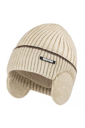WEITOO Bonnet dhiver unisexe - Bonnet en tricot thermique - Bonnet de course pour homme et femme - Bonnet dhiver avec cache