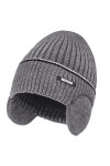 WEITOO Bonnet dhiver unisexe - Bonnet en tricot thermique - Bonnet de course pour homme et femme - Bonnet dhiver avec cache