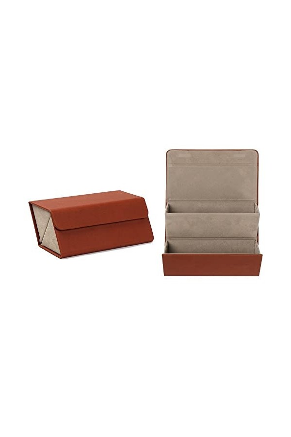 SayfuR Portable étui à lunettes couverture cuir 2/3/4/5/6 paires de lunettes de soleil porte-boîte lunettes boîte de rangemen