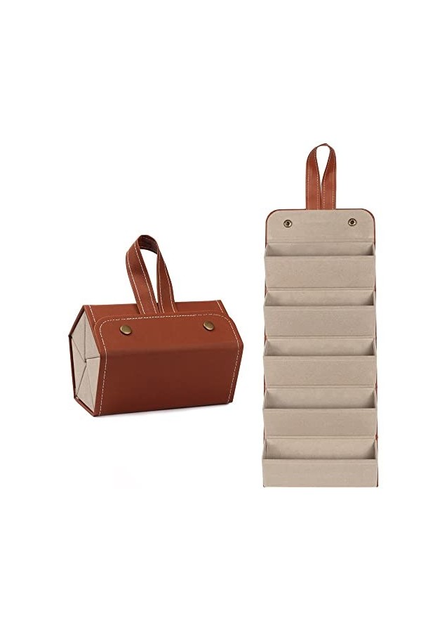 AttreX Portable étui à lunettes couverture cuir 2/3/4/5/6 paires de lunettes de soleil porte-boîte lunettes boîte de rangemen