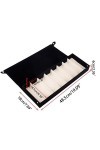 FLLXSMFC Boîte de rangement pour lunettes de soleil avec 8 compartiments en velours noir