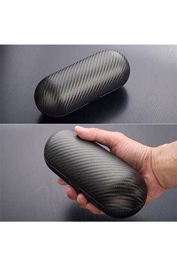 JFCXBSSL Boîte de rangement rigide pour lunettes de soleil Motif fibre de carbone PU Noir