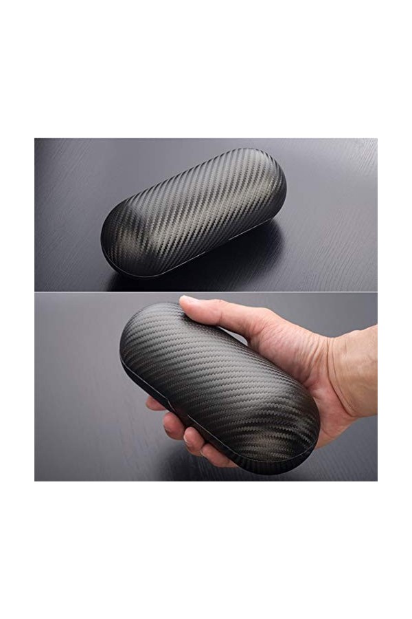 JFCXBSSL Boîte de rangement rigide pour lunettes de soleil Motif fibre de carbone PU Noir