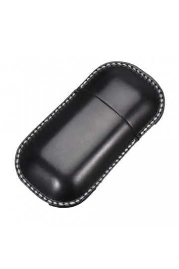 AYEXO Organiseur de lunettes portable en cuir, fait à la main pour homme et femme, Noir , taille unique