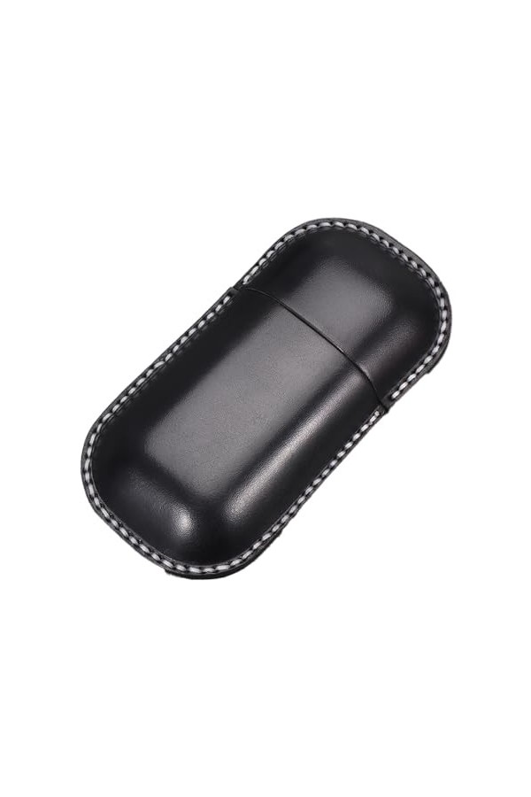 AYEXO Organiseur de lunettes portable en cuir, fait à la main pour homme et femme, Noir , taille unique