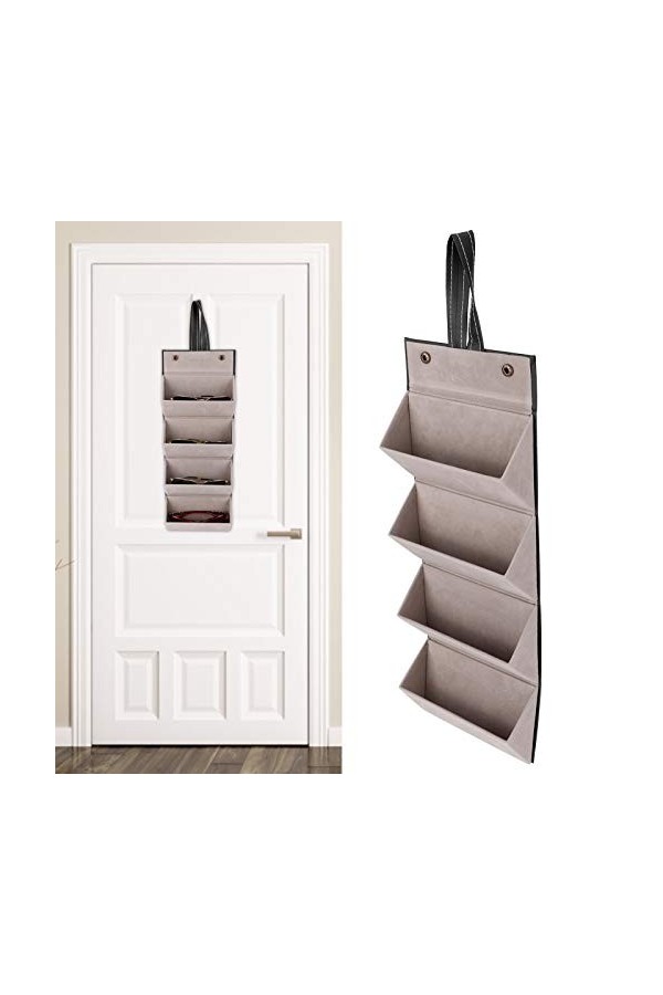 Rangement pour Organisateur de Lunettes de Soleil à 4 Fentes, Lunettes de Collection de Voyage Suspendues à Lépreuve de la P