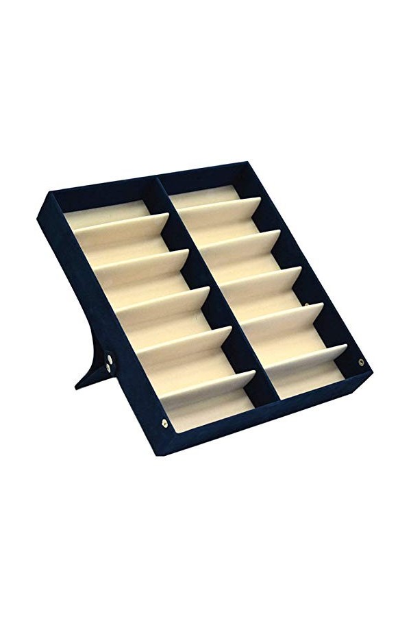 SENFEISM Boîte de Rangement pour Lunettes Boîte de Rangement pour Verres Pliable épais 12 Paires de Lunettes de Soleil Boîte 