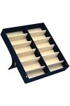 SENFEISM Boîte de Rangement pour Lunettes Boîte de Rangement pour Verres Pliable épais 12 Paires de Lunettes de Soleil Boîte 