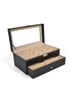 MHBY Boîte de Rangement pour Lunettes de Soleil, 12 grilles Organisateur de Lunettes de Soleil Noir Collecteur de Lunettes en