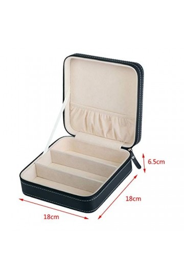 SENFEISM Boîte de Rangement pour Lunettes Organisateur Portable PU Cuir Lunettes de Soleil boîte Voyage Bijoux boîte de Range