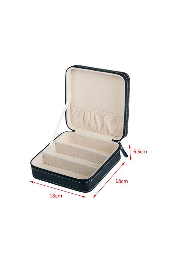 SENFEISM Boîte de Rangement pour Lunettes Organisateur Portable PU Cuir Lunettes de Soleil boîte Voyage Bijoux boîte de Range