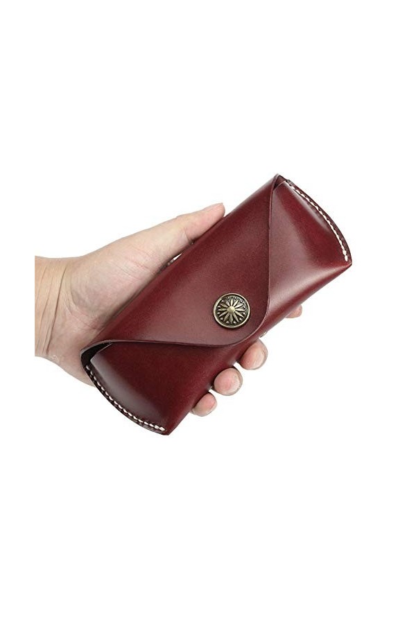 Étui À Lunettes Etui à lunettes en cuir Etui Portable Etui de protection léger La plupart des lunettes et lunettes de soleil 