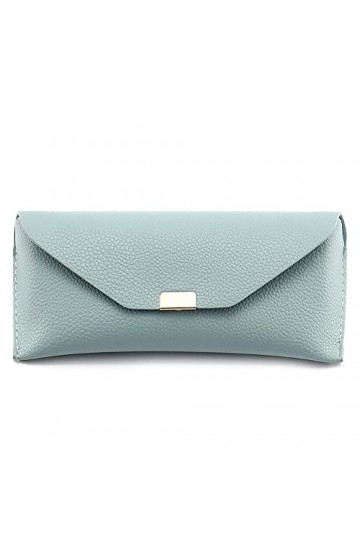 SayfuR WXYNHHD lunettes de soleil étui à lunettes boucle carrée étui en cuir motif litchi sac souple Portable PU étui à lunet