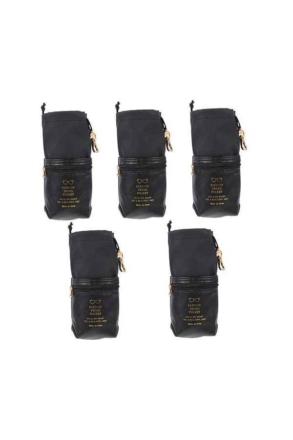 VALICLUD 5 Pièces Lunettes Sac De Rangement Cadeau Sac Organisateur De Stockage Cadeau Sac Organisateur En Cuir Lunettes De S