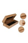 1pc boîte lunettes de soleil lunettes de soleil caisses en bois conteneur décoratif rétro nidification kaki lecture protectio