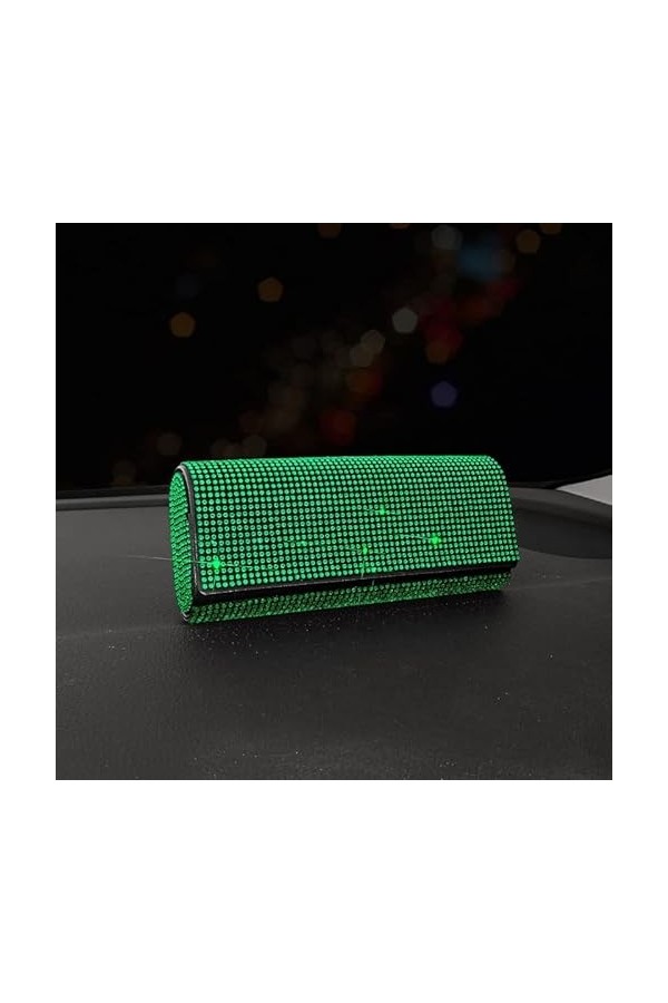Paillettes étui à Lunettes Lunettes de Soleil Diamant boîte de Rangement Auto intérieur Accessoires Lunettes Cristal Support 