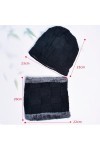 Nizirioo Ensemble de bonnet, écharpe, gants en tricot, bonnet dhiver avec écran tactile, gants boucle, ensemble dhiver comb