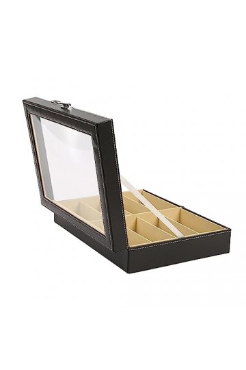 Oshhni Lunettes de soleil organisateur boîte porte-bijoux 8 compartiments durable gain de place lunettes lunettes vitrine pou