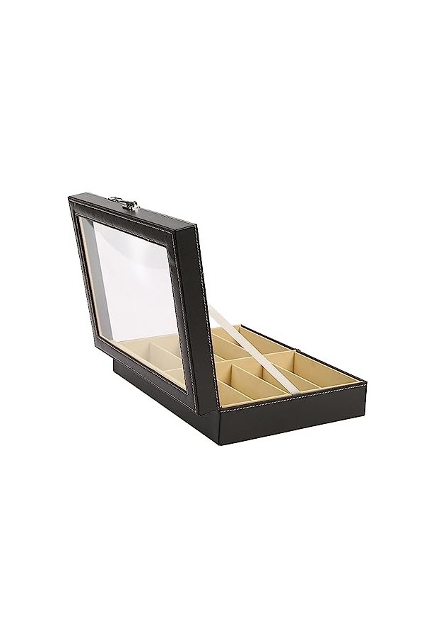 Oshhni Lunettes de soleil organisateur boîte porte-bijoux 8 compartiments durable gain de place lunettes lunettes vitrine pou
