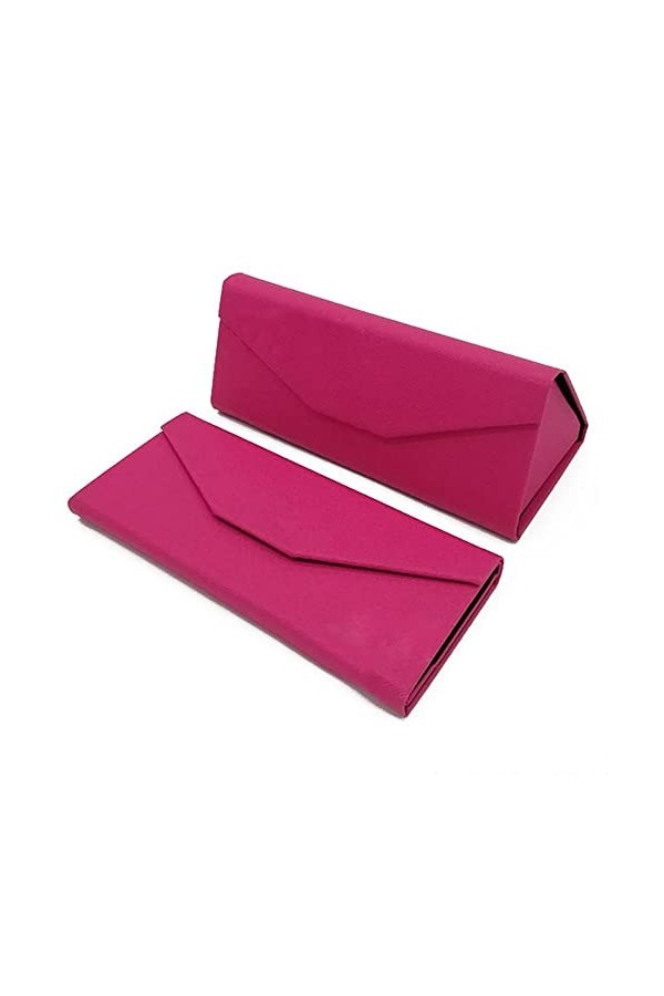 SayfuR WXYNHHD 1 pièces pliable triangulaire en cuir étui rigide for lunettes lunettes lunettes de soleil lentille conteneur 