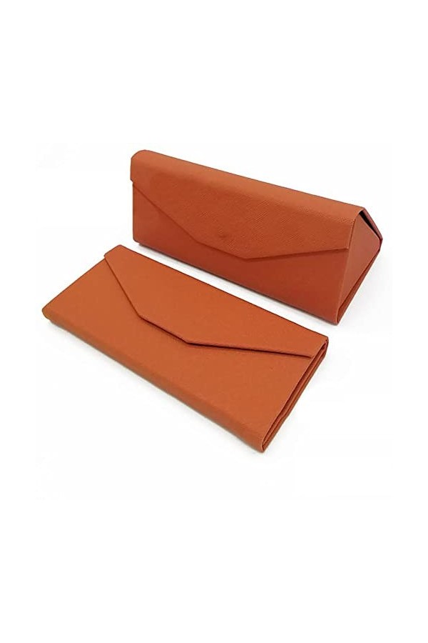 SayfuR WXYNHHD 1 pièces pliable triangulaire en cuir étui rigide for lunettes lunettes lunettes de soleil lentille conteneur 