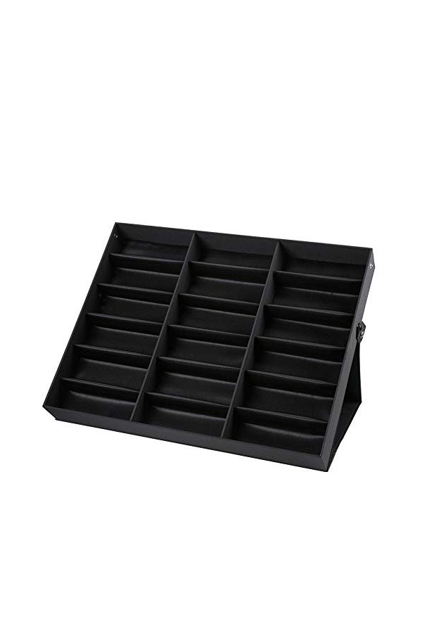 Organisateur de Lunettes de Soleil, Boite de Rangement pour Lunette de Soleil avec 18 Fentes, Présentation et Rangement Lunet