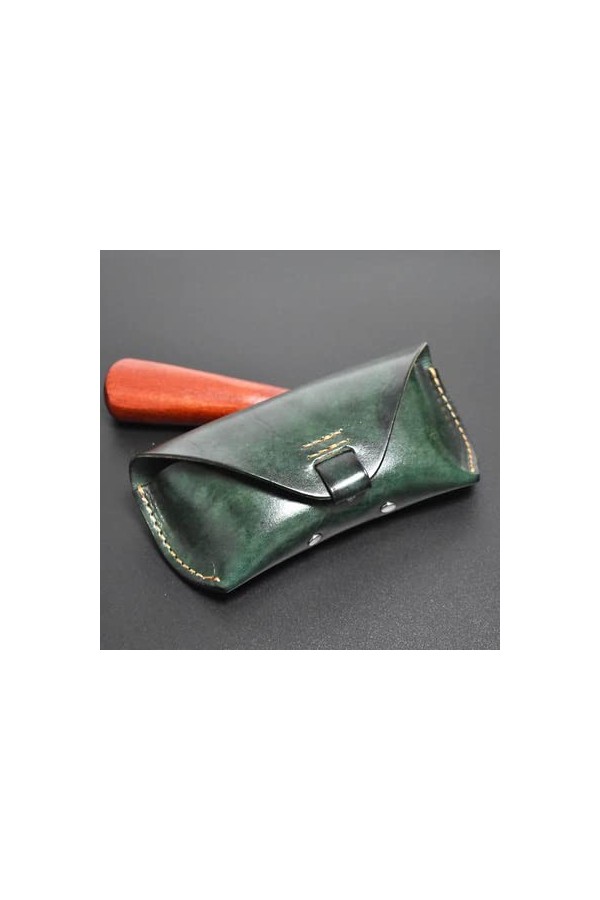 Vintage fait à la main lunettes boîte dur en cuir véritable luxe lunettes sac étui lunettes lunettes de soleil support couver